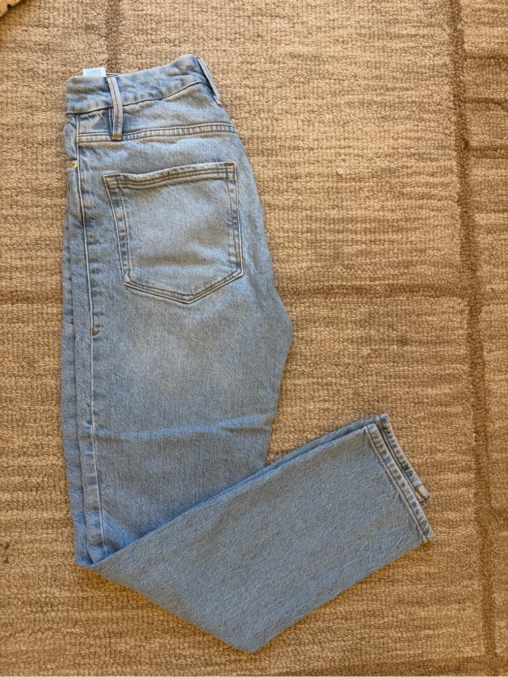 Good American Light Blue High-Rise Straight Jeans